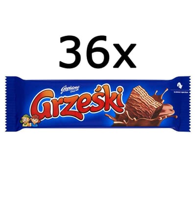 36x chocolate bar Grzeski 36g